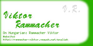 viktor rammacher business card
